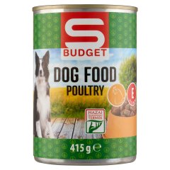 S-Budget teljes értékű állateledel felnőtt kutyák számára baromfival 415 g