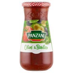 Panzani Olive & Basilico paradicsomszósz olajbogyóval és bazsalikommal, ízesítve 400 g