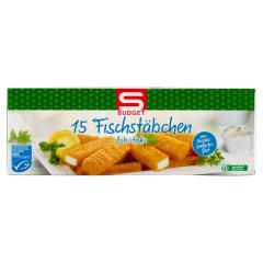 S-Budget gyorsfagyasztott halrudacska alaszkai tőkehalfiléből ropogós panírban 15 db 450 g 