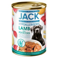 Jack Super Premium bárányhús burgonyával hipoallergén pástétom teljes értékű eledel 400 g 