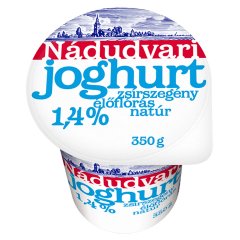 Nádudvari zsírszegény élőflórás natúr joghurt 1,4% 350 g