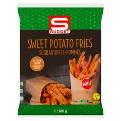 S-Budget elősütött, gyorsfagyasztott édesburgonya hasábok 500 g