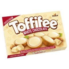 Toffifee White Chocolate mogyoró karamellben tejes töltelékkel és fehér csokoládéval 125 g