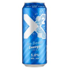X2 Ice Boost Energy sör és koffeintartalmú ital keveréke 5% 0,5 l