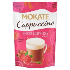 Mokate Cappuccino málna ízű instant kávéitalpor fűszerekkel 110 g