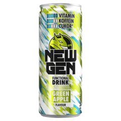 New Gen zöldalmaízű, koffeintartalmú, szénsavas, alkoholmentes ital 250 ml