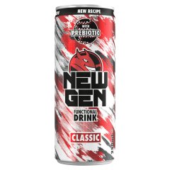 New Gen Classic tuttifruttiízű, koffeintartalmú, szénsavas, funkcionális ital 250 ml