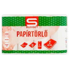 S-Budget papírtörlő 2 rétegű 4 tekercs