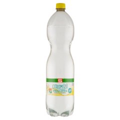 S-Budget energiamentes citrom ízű szénsavas üdítőital édesítőszerekkel 1,5 l