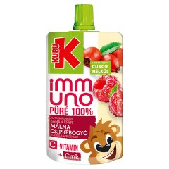 Kubu Immuno alma-sárgarépa-banán-eper-málna-csipkebogyó-acerola-hibiszkusz püré, C-vitaminnal 100 g