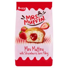Mrs. Muffin mini muffinok eperlekvár-töltelékkel 200 g