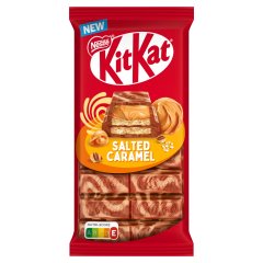 KitKat ropogós ostya sóskaramellízű krémmel karamellízű tejcsokoládéban és fehér bevonóban 99 g 