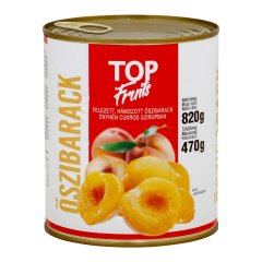 TOP FRUITS őszibarackbefőtt 820 g