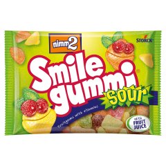 nimm2 Smilegummi Sour vegyes gyümölcs ízű savanyú gumicukorka vitaminokkal 100 g