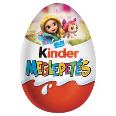 Kinder Meglepetés belső tejes réteggel bevont tejcsokoládé figura, belsejében meglepetéssel 20 g