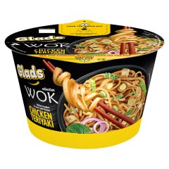 Glads Wok instant tésztaétel teriyaki-csirke ízű szósszal 95 g