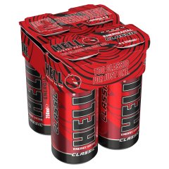 HELL Classic tuttifruttiízű, koffeintartalmú, szénsavas energiaital 4 x 250 ml