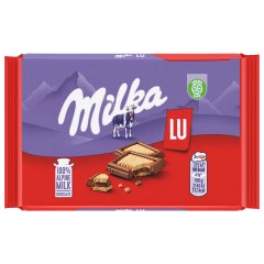 Milka LU alpesi tej felhasználásával készült tejcsokoládé ropogós keksszel 35 g