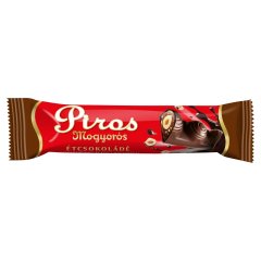 Piros Mogyorós étcsokoládé mogyorókrémmel és egész mogyoróval 35 g