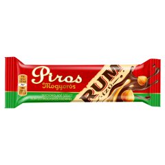 Piros Mogyorós tejcsokoládé szelet rum ízű mogyorós krémmel 25 g