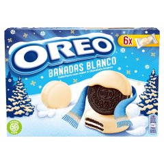 Oreo vaníliaízű töltelékkel töltött kakaós keksz fehér bevonómasszával mártva 246 g