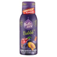 FruttaMax Bubble¹² alma-szilva-fahéj ízű vegyes gyümölcsszörp cukorral és édesítőszerekkel 500 ml