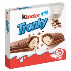 Kinder Tronky ropogós kakaós ostya tejes töltelékkel és kekszmorzsával 5 db 90 g