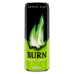 Burn Apple Kiwi szénsavas alma-kivi ízű energiaital koffeinnel 250 ml