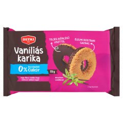 Detki vaníliás karika cukor hozzáadása nélkül, édesítőszerekkel 150 g