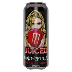 Monster Juiced Bad Apple szénsavas energiaital gyümölcslével, koffeinnel 500 ml