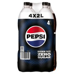 Pepsi Zero colaízű energiamentes szénsavas üdítőital édesítőszerekkel 4 x 2 l