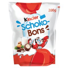 Kinder Schoko-Bons tejcsokoládé bonbonok tejes krémmel és mogyoródarabkákkal töltve 200 g