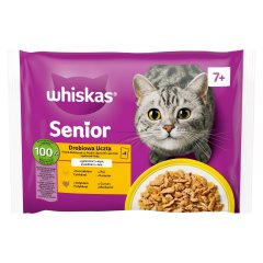 Whiskas Senior teljes értékű nedves eledel idősebb macskák számára csirkével 4 x 85 g (340 g)