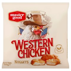 Master Good Western Chicken Nuggets gyorsfagyasztott elősütött csirkéből formázott termék 600 g