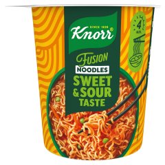 Knorr Fusion Noodles tészta édes-savanyú ízesítéssel és édes-savanyú szósszal 82 g