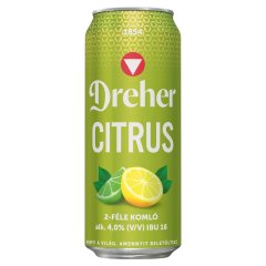 Dreher Citrus világos sör és citrus ízű ital keveréke 4% 0,5 l