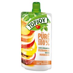 Topjoy 100% alma-sárgarépa-őszibarack-banán-maracuja püré 120 g