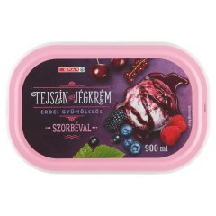 SPAR tejszín ízű jégkrém erdei gyümölcsös szorbéval 900 ml