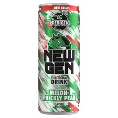 New Gen dinnye- és kaktuszfügeízű koffeintartalmú, szénsavas, funkcionális ital 250 ml