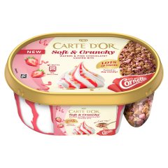 Carte d\'Or Soft & Crunchy vanília ízű jégkrém epres szósszal 750 ml