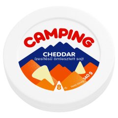 Camping cheddar ízesítésű ömlesztett sajt 8 db 140 g