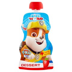 Kids World hőkezelt, kalciummal és D-vitaminnal dúsított eper túrós desszert 80 g