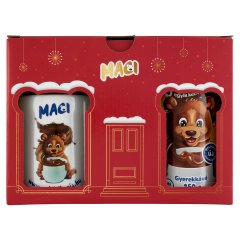 Maci karácsonyi ajándékcsomag bögrével 250 g