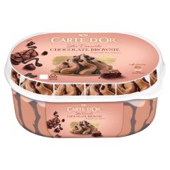 Carte D\'Or tejcsokoládés jégkrém csokoládés szósszal és kakaós brownie sütemény darabkákkal 825 ml