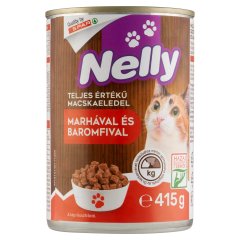 Nelly teljes értékű állateledel felnőtt macskák számára marhával és baromfival 415 g