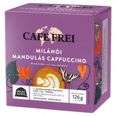 Cafe Frei Milánói Mandulás Cappuccino keserűmandula-likőrízű kapszula 9 x 14 g (126 g)