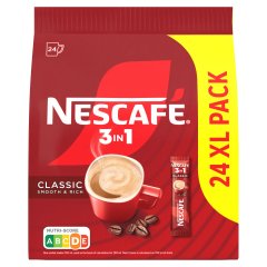 NESCAFÉ 3in1 Classic Smooth & Rich azonnal oldódó kávéspecialitás 24 x 16,5 g (396 g)