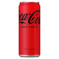 Coca-Cola zéró cukor colaízű energiamentes szénsavas üdítőital édesítőszerekkel 330 ml