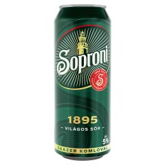 Soproni 1895 minőségi világos sör 5% 500 ml
