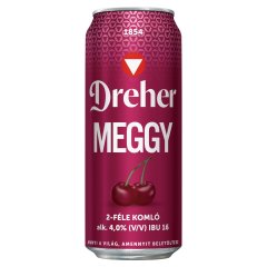 Dreher Meggy világos sör és meggy ízű ital keveréke 4% 0,5 l